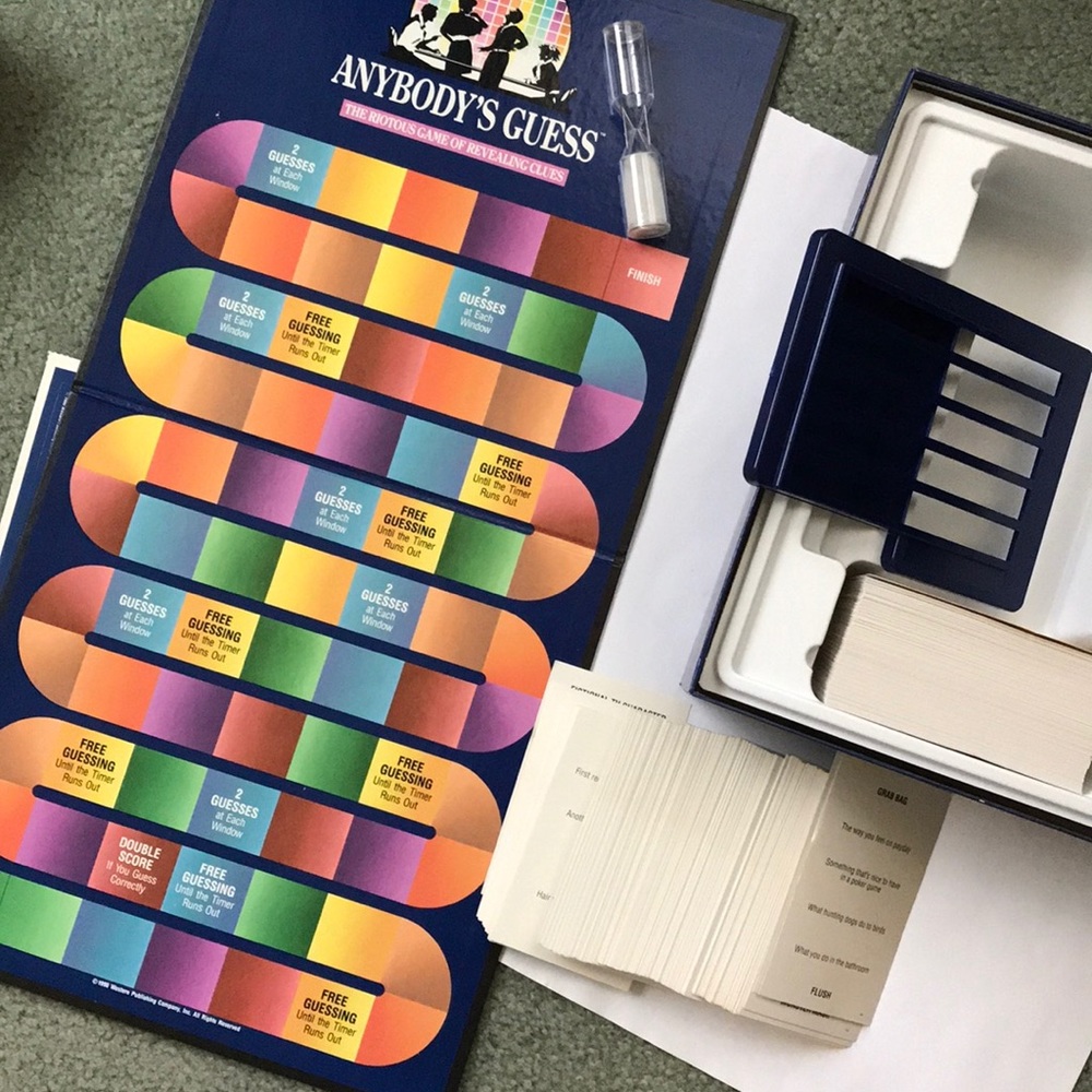 Vintage Anybody’s Guess fun family game night Board Game from 1990
